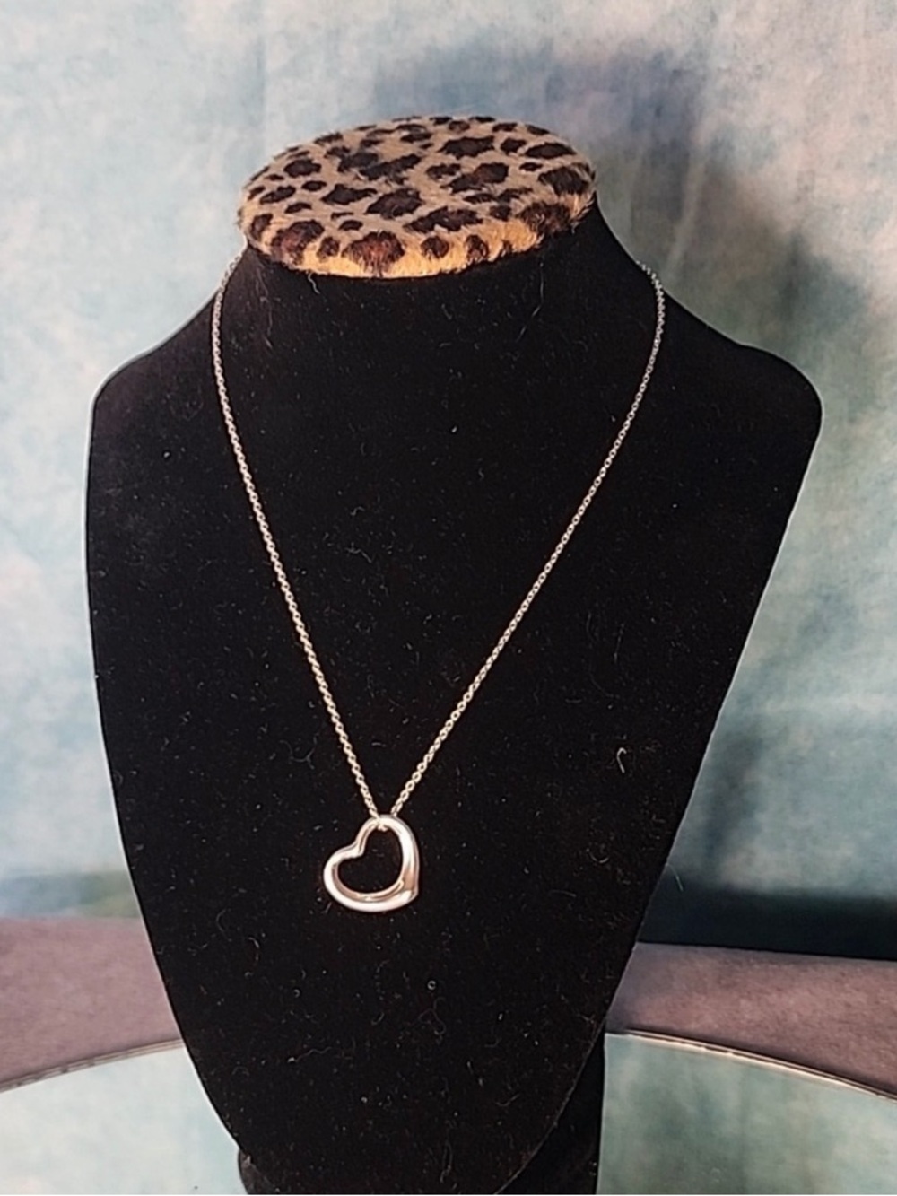 Tiffany & Co Elsa Peretti Open Heart Necklace Sterling Silver